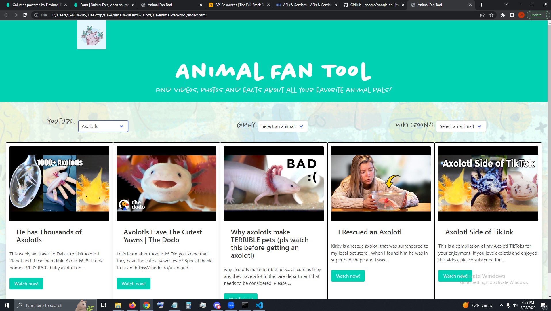 Animal Fan Tool